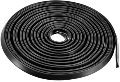 TOP-VIGOR Kantenverkleidung, U-Dichtung, schwarze Gummi-U-Kanal-Gummidichtung, U-Form, Wetterabisolierung für Kantenschutz, passend für 0,1–1,5 mm Kantenlänge