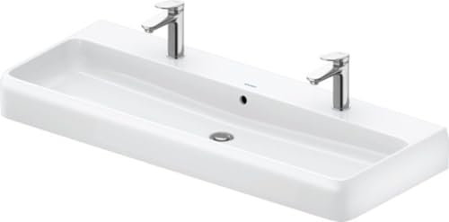 Duravit Qatego Aufsatzwaschtisch, 1200x470mm, mit Überlauf, Unterseite geschliffen und glasiert, DuraCeram, 2382122026, Farbe: Weiß
