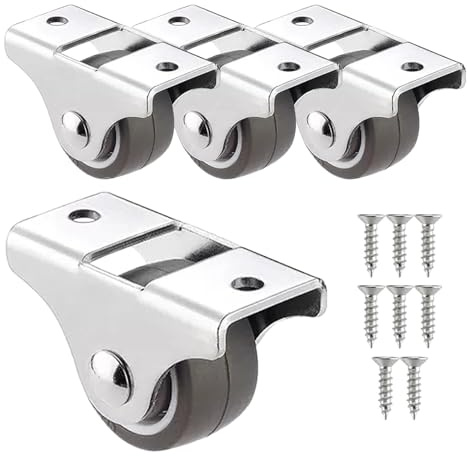 Schwerlastrollen, Möbelrollen, Räder Klein, Geräuscharme/Verschleißfeste Transportrollen, Ersatz Rollen Für Möbel, Bockrollen 4 Stück, Apparaterollen Mit Schrauben,25mm(0.98in)