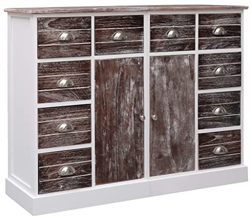 FUDUGEHMIOFWFJJ kommode mit 6 schubladen,kommode Schlafzimmer,Sideboard mit 10 Schubladen Braun 113 x 30 x 79 cm Holzkommode,Sideboard,kommode mit schubladen,