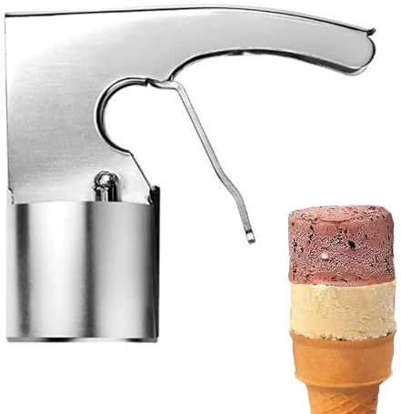 Reicyfang Old Time - Cuchara de helado de fácil liberación para grandes volúmenes, cuchara cilíndrica para helados de gran volumen, cuchara nostálgica de estilo antiguo
