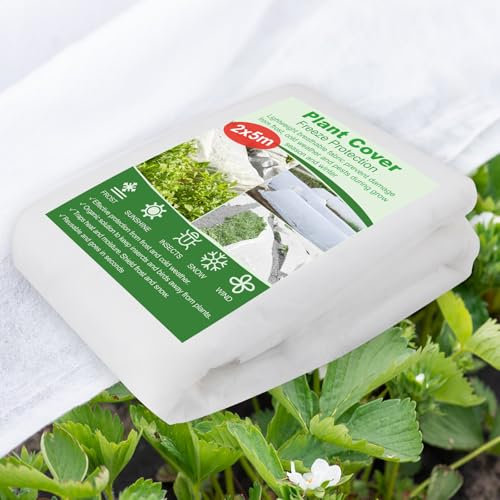 NONMON Garden Fleece Frost Protection 2 m x 5 m Horticultural Fleece for Plant 40gsm Heavy Duty Non-Woven Fabric Cover Blanket for Winter Plant Frost Protection Outdoor Garden Lawn Vegetables
