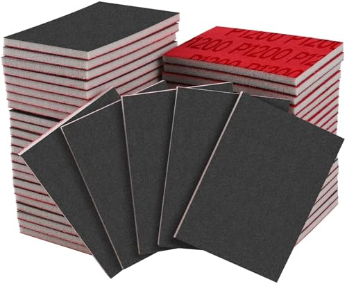 Shineboc 20 Stück Schleifschwamm,1200 Körnung Nass Trocken Schleifpapier | Flexibler Schleifschwamm Holz, Professional Schleifpads für Metall, Holz, Farbe, Spachtelmasse, Autokarosseriereparatur
