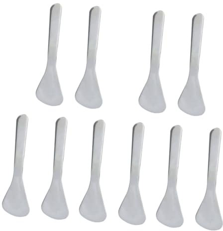 Beaupretty 10 Pezzi Cucchiaio Di Crema Per Gli Occhi Applicatore Per Il Trucco Massaggio Agli Occhi Strumento Cosmetico Di Bellezza Paletta Per Mescolare La Panna Acciaio Inossidabile
