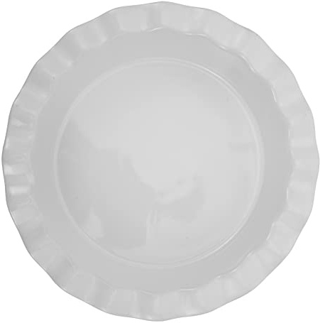 1 pc Ustensiles de cuisson en céramique Moule à pain Plateau rond blanc Four Plat à rôtir Moules à tarte en céramique Plat à tarte en céramique Plat à rôtir peu profond Dentelle Assiette en céramique