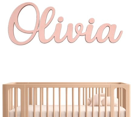 Generisch Personalisiertes Holz Namensschild für Kinderzimmer, Türschild aus Holz, individueller Schriftzug, handgefertigt, 20–96 cm