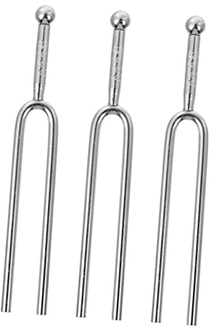 TOYANDONA 3 Stück 440-hz Stimmgabeln für Gitarre Kompakt und Tragbar aus Silbernem Metall für Musikperformance