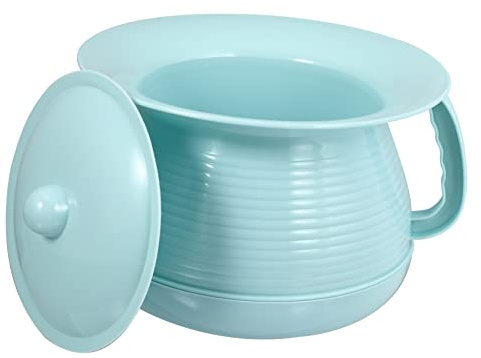 HAPINARY 1 Pc padella sputacchiera in plastica orinatoi ospedalieri per uomini vaso da notte addensato padella anziana vasetto di urina per adulti padella di plastica pp Blue Riutilizzabile
