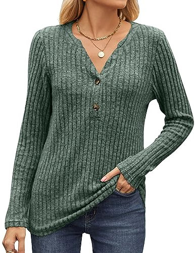 Ladies Fall Tops Size 10 Knitted Jumpers Women V Neck Ladies Golf Clothes Henley Top Denim Shirt Size 16 Floral Shirt Work Women Loose Womens Fall Tops Lace
