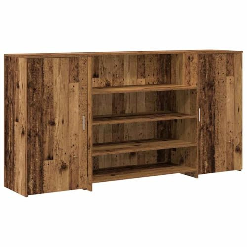 vidaXL Empfangstheke Altholz-Optik 200x50x103,5 cm Holzwerkstoff