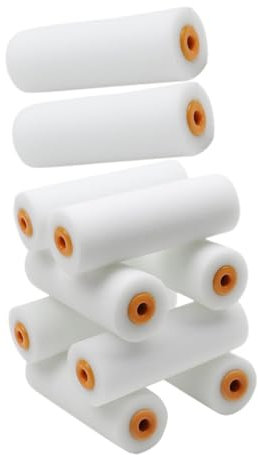 WESIEVYA 10pcs Paint Roller Covers Replacement Small Sponge Rollers for Wall Painting for Easy Use and Efficient Painting Tasks