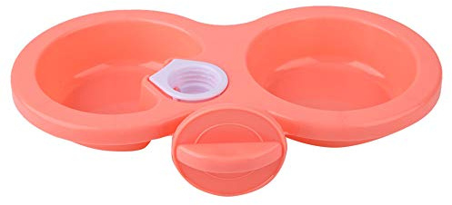 Wasserschale für Hundekiste, Hängende Nahrung Wasser Feeder Kaninchen Futter Schüssel Hund Kiste Wasser Schüssel Hundepapier Doppelschale für Fütterung Hunde Katzen Vögel Kiste Käfig, 9,7x3.9x1.4in