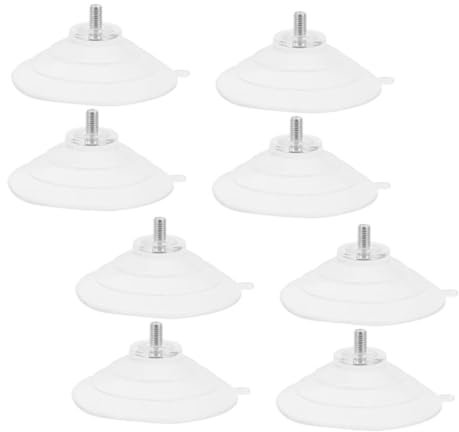 iplusmile 8piezas Ventosas De Pvc Transparente Con Para Vidrio Resistentes Para Baño Ventosas De Mesa