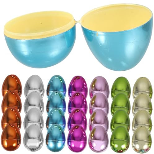 Kisangel 30pcs Openable Fillable Decorative Easter Eggs Reusable Easter Party Stuffers for Festive Celebrations and Decor