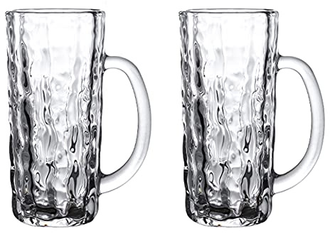 beer glasses, Personalised Pint Glass,Beer Cup Glass Beer Mug with Tree Pattern Traditional Beer Mug Set Beer Mugs with Handles Freezable Beer
