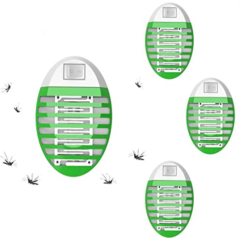 Bug Zapper,4 Packs Insect Pest Killer,Fly Zapper Electric - Insect Trap Lamp Indoor for Home Use - Mosquito Zapper with UV Light Mini Pest Repellent- Fly Killers for The Home Indoor