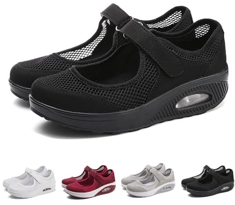 Zapatos Ortopédicos Antideslizantes con Soporte para El Arco del Pie para Mujer Cómodos Y Transpirables con Amortiguación de Aire Y Espuma Viscoelástica (A7267)