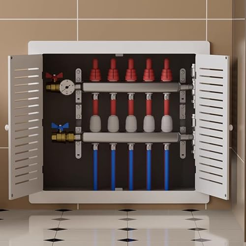 JINGJIAOPLSD Cache-radiateur Blanc, Double Porte Grille Horizontale à Lattes Meuble Radiateur, Lavable, pour Plafonds, Plomberie et Grenier(40x40cm/15.8x15.8in)