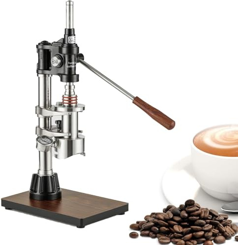 Manuelle Hebel-Espressomaschine, handgepresste Kaffeemaschine mit Manometer, E61 Brühkopf, abnehmbar für den Heimgebrauch