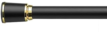 Adjustable No-Drill Shower Curtain Rod, Extendable Tension Rod for Closet Clothes Hanging, 110-190cm, Black, Easy Installation, Durable, Space-Saving Solution