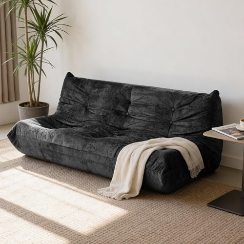 Upvilla Boneless Couch – bequemes Bodensofa mit Ergonomischem Design, Ohne Montage Schaumstoff-Sofa & Lesesofa, Sitzsack Sofa für Wohnzimmer, Schlafzimmer, Apartment,Gaming & Büro