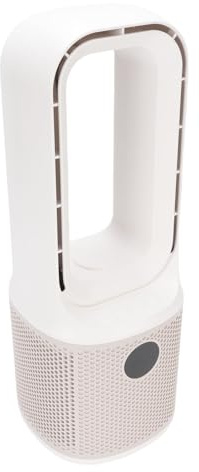 YUEHISY Ventilador de Escritorio sin Aspas, 9 Velocidades y Oscilación de 60° con Funcionamiento Ultra Silencioso y Luz Nocturna, Ventilador de Mesa Pequeño Recargable para Oficina en