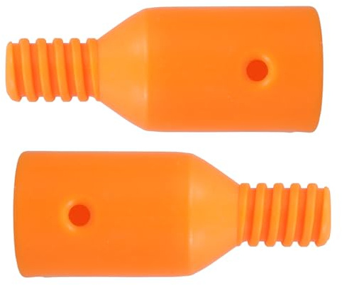 TEHAUX 2pcs Threaded End Cap Mop Handle Tip Adapter Pole Connector Replacement for Broom and Cleaning Tools with 32mm Plastic Threaded Tip, Household Extension Pole Repair