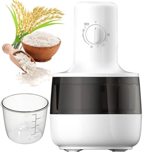 YXYLJOZ Electric Rice Milling Machine, Automatic Rice Bran Separator, 200W Hulling Device with 7 Gears, 320ml Capacity for Home Use, Fast 3-Minute Rice Peeling