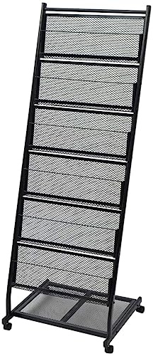 vidaXL Zeitschriftenständer 47,5×43×133 cm Schwarz A4