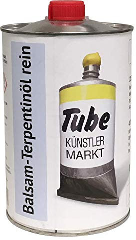 Artservice-Tube Balsam Terpentin-Öl, Verdünnungsmittel für Ölfarben, Malmittel und Firnisse, geeignet für Reinigung, 1000ml