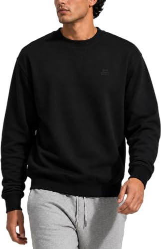 Iron Mountain Sweatshirt Homme Fleece Col Rond – Pull Coton Léger Chaud Manches Longues, Sweat Workwear Respirant pour Travail, Sport et Usage Quotidien (Noir, 3XL)