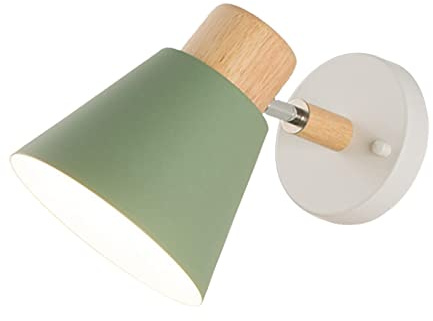 Milageto Nordic Creativo Lampada Da Parete E27 Lampada Da Comodino Decorativo Semplice Applique Da Parete Illuminazione per La Camera Dei Bambini Balcone, VERDE