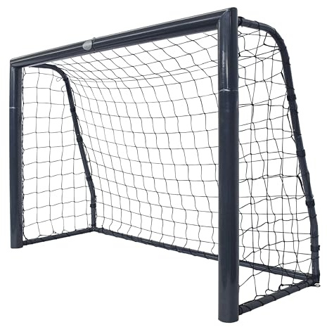 AXI Cristiano Fußballtor 180 x 120 cm in Anthrazit für den Garten | Fussball Tornetz aus Metall mit Bodenverankerung | Fußball Tor für Kinder & Erwachsene