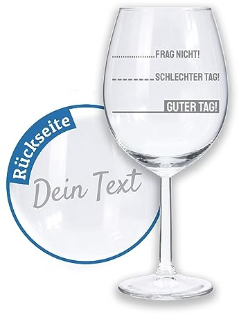 LALALO XL Rotweinglas 580ml mit Gravur, Namensgravur mit Wunschname personalisiert, Geschenk zur Einweihung, als Weingeschenk für Frau, Freundin, beste Freundin, Kollegin, witziger Spruch