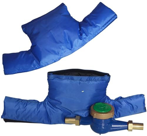 2 Stück Wasserzähler-Isolierungsabdeckung, universal, Frostschutz für Ventile, Zähler, Controller und Winterschlauch, wasserdicht, doppelseitig