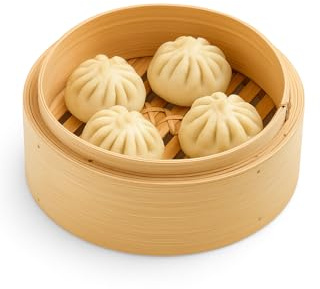 Mini Bamboo Steamer Basket | Natural Food Steamer for Asian Cooking