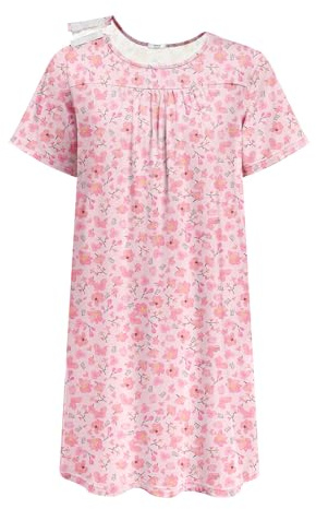 Deyeek Women's Adaptive Open Back Night Gown For Ladies - Assisted Dressing Hospital Gowns for Women With Shoulder Snaps M