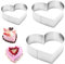 3 Pcs Anillo de Pastel en Forma Anillos para Tartas de Acero Inoxidable 10/15/20CM de Diámetro Anillos de Mousse de Corazón para Hornear Decoración de Pasteleria Chocolate 4.5 cm de Alto