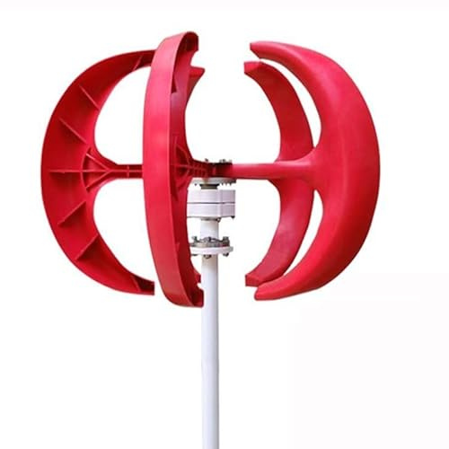 Generador Eolico, Generador de turbina eólica de eje vertical pequeño de 1000W for el hogar 1KW 12V 24V 48V con molino de viento de bajo ruido MPPT for farolas(Red with Controller,12V)