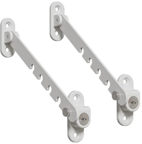2 Set Finestra Limitatore Sicurezza, Blocca Finestra Aperta, Limitatore Apertura, Finestra Ferma Finestre Antivento Manopole Ribaltabili Per Finestre Serratura Per Finestra
