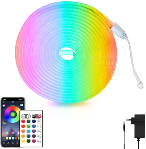segrass LED Neon strip 5m, flexibel, mit APP/Fernbedienung