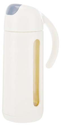 Garneck Bottiglia Vetro Olio Auto-flip in Vetro Borosilicato Bianco