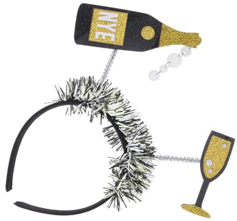DEARMAMY Weinflaschen-stirnband -stirnband Für Erwachsene Krone Des Neuen Jahres Neujahr Silvester Discokugeln Kopfschmuck Partykrone Für Das Neue Jahr Eisendraht