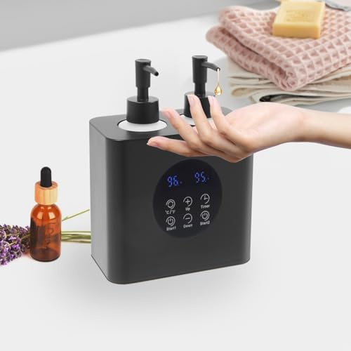 Massageöl Wärmer | für Spa & Zuhause | Ölspender mit Doppelbehälter | Elektrischer Massageölwärmer | Temperaturregelung | 100W | LED Temperaturkontrolle | 250ml Behälter