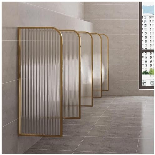 FLEPYHB Urinal-Trennwand-Trennwand Mit Gehärtetem Glas, Edelstahlrahmen Schutztrennwand Für Öffentliche Toiletten, Wandmontierte Herren-Urinal-Sichtschutzwand Für Öffentliche Plätze