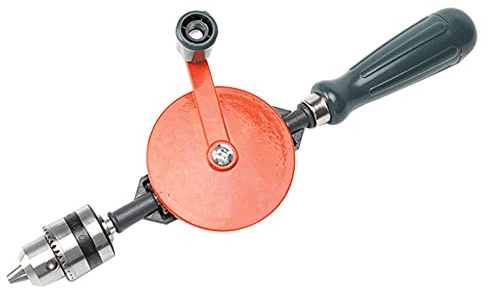 Trapano a manovella tutto in acciaio per colata trapano portatile Mini trapano manuale con doppi pignoni Strumento per trapano a mano per legno/plastica/PVC/fibra di vetro