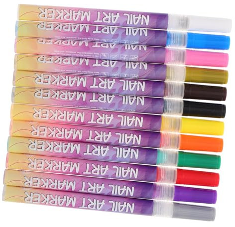PACKOVE Bolígrafo De Para Decoración De Uñas Marcador De Pintura Acrílica De Secado Rápido Herramienta Para Puntear Uñas Para Doméstico Salón