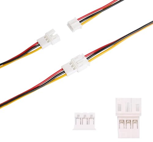 PENGLIN 40 pezzi JST PH2.0 mm 3 pin maschio e femmina connettore con cavo 100 mm, adattatore maschio e femmina a 3 poli