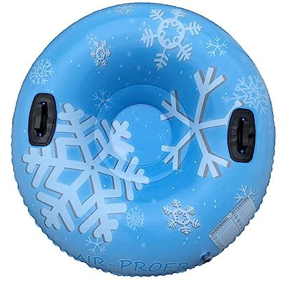 Toddmomy Aufblasbarer PVC Snowtube Schneeschlauch Verstärkt Kältebeständig Mit Griffen Outdoor Winter Rodelspaß Für Kinder Und Familie