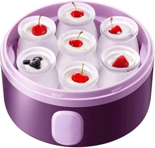 XSDAJSD Yogurtera eléctrica - Yogurtera Digital automática con frascos para el hogar, pequeña, Totalmente automática, para dormitorios.